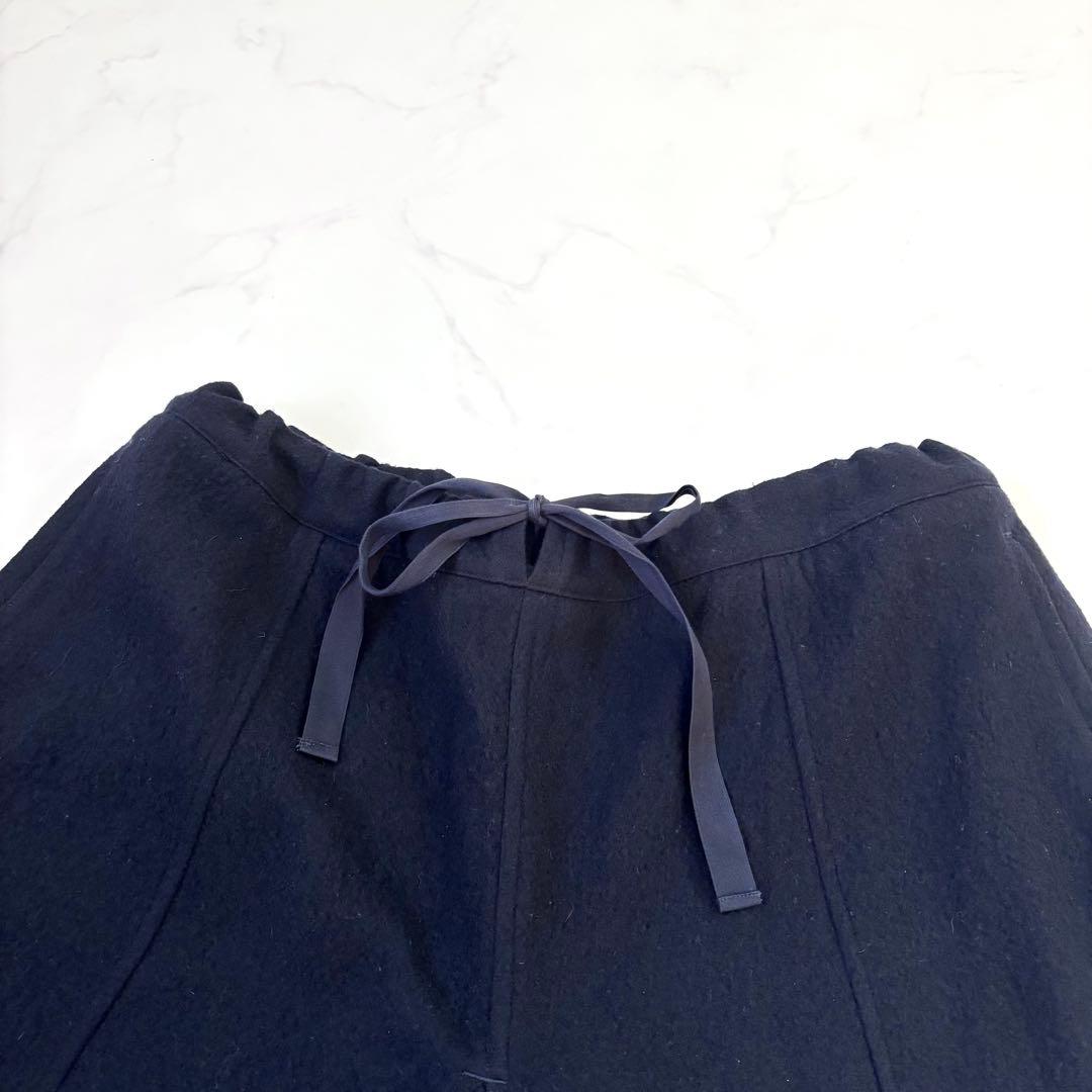 アーツアンドサイエンス サルエルパンツ メルトンウール 縮絨 日本製 ネイビー