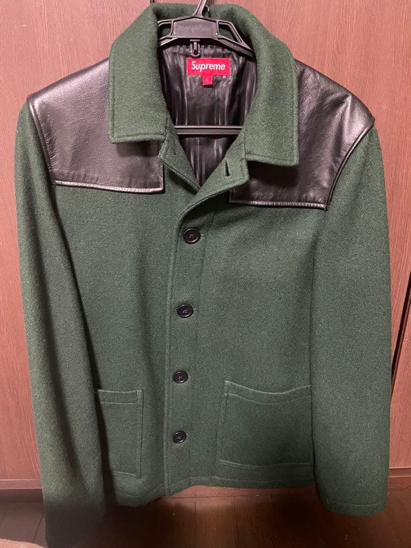 シュプリーム ドンキージャケット レザーウール コートブルゾンメンズ L
