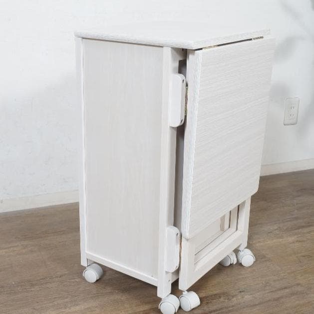 【新品・未使用】 折りたたみデスク サイドデスク ウォッシュホワイト