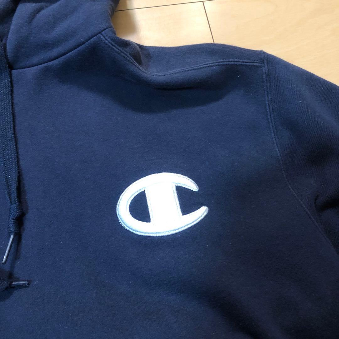 Champion ネイビー パーカー　スーパーフーディー