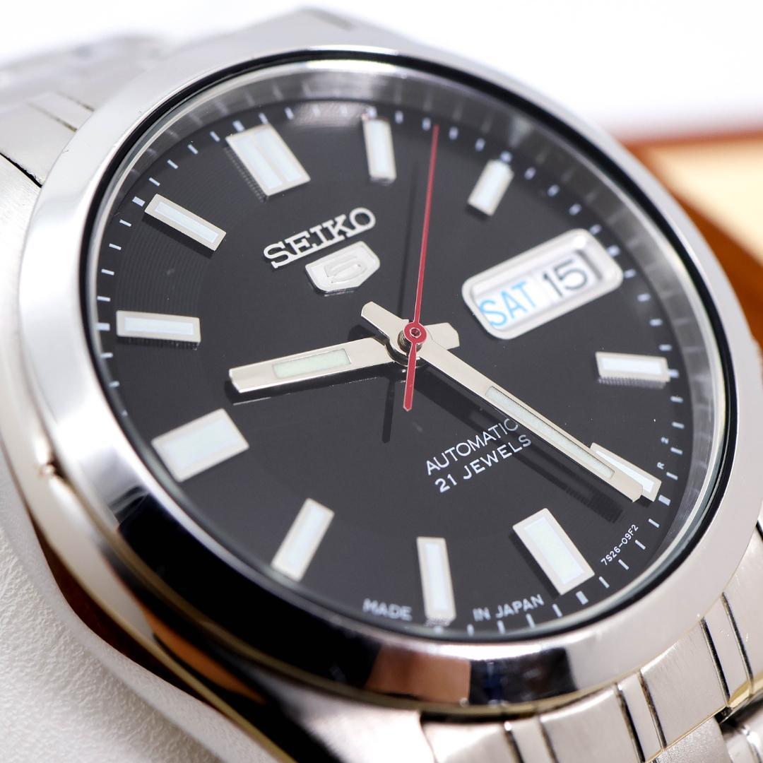 稼働 SEIKO 5 腕時計 機械式 自動巻き 裏スケ デイデイト 2555