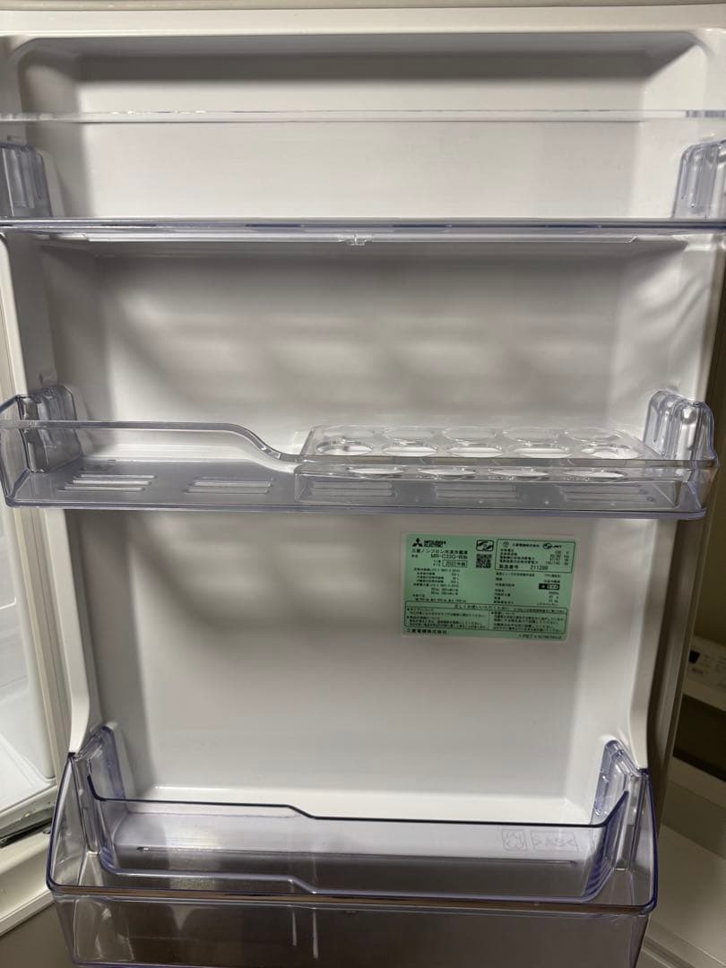 三菱　冷蔵庫　2022年製　右開き　自動製氷　3ドア　家庭向け