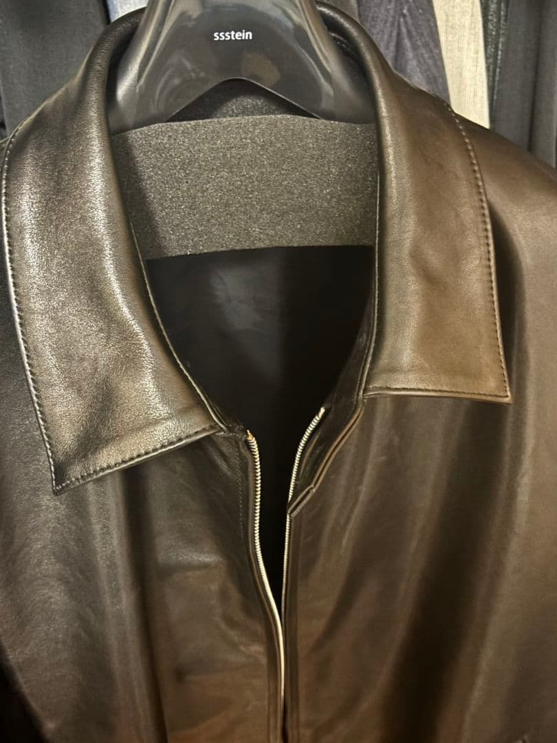 ジャケット・アウター ssstein LAMBS LEATHER LIGHT ZIP JACKET