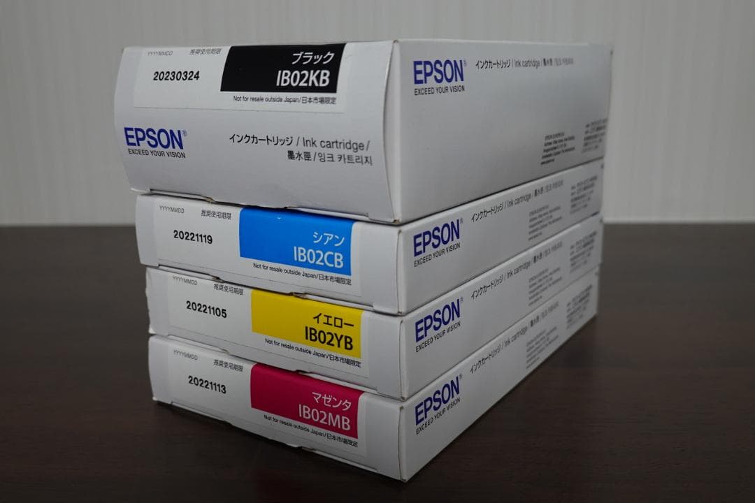 期限切れEPSON【IB02KB/IB02MB/IB02CB/IB02YB】４本