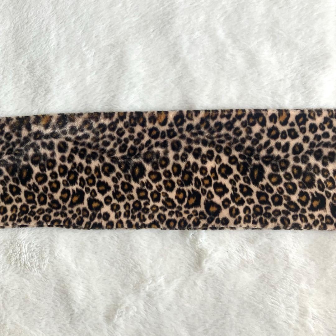 クリスチャンディオール CD金ボタン レオパード エコファーマフラー イタリア製