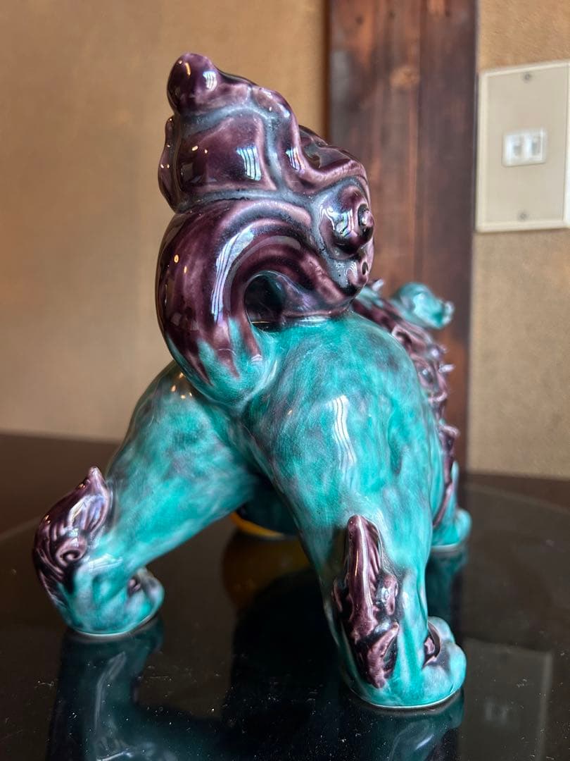 二代徳田八十吉　獅子置物　九谷　1点