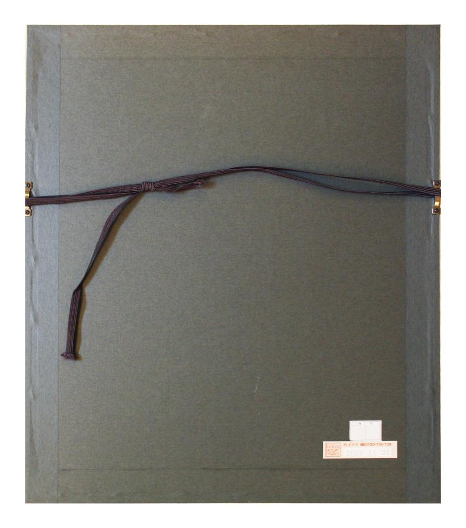 筧本生 水彩とインク『カフェのギャルソン2人』 かけいもとなり 1978年