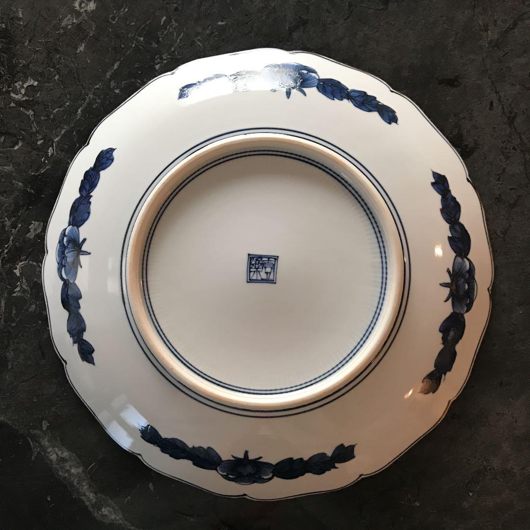 清水焼平安壱楽 祥瑞花鳥大皿