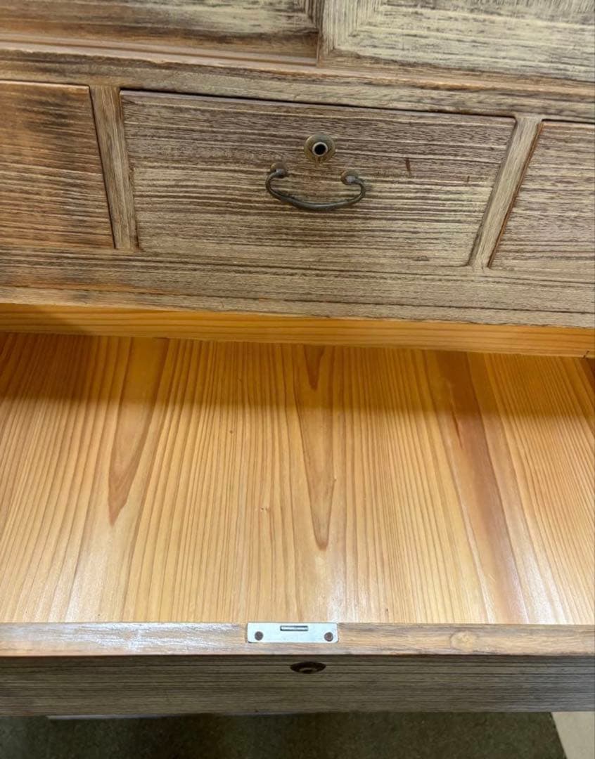 昭和レトロヴィンテージ家具　当時物　古道具　3つ重ね　総桐タンス　焼桐箪笥