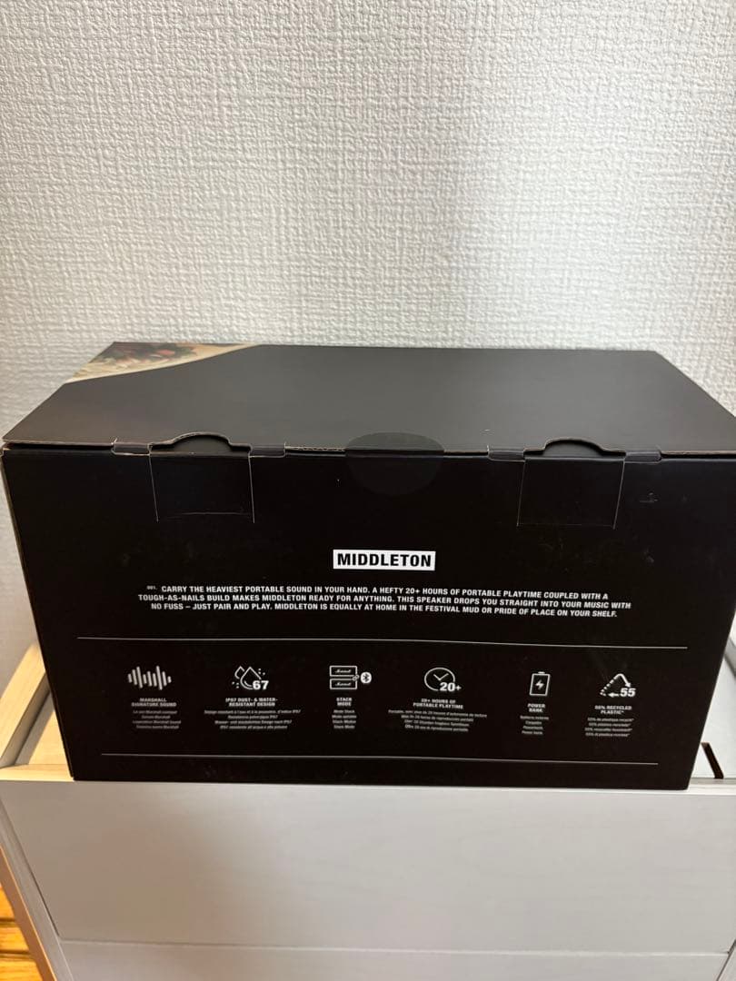 Marshall ワイヤレスポータブル防水スピーカー Middletonブラック