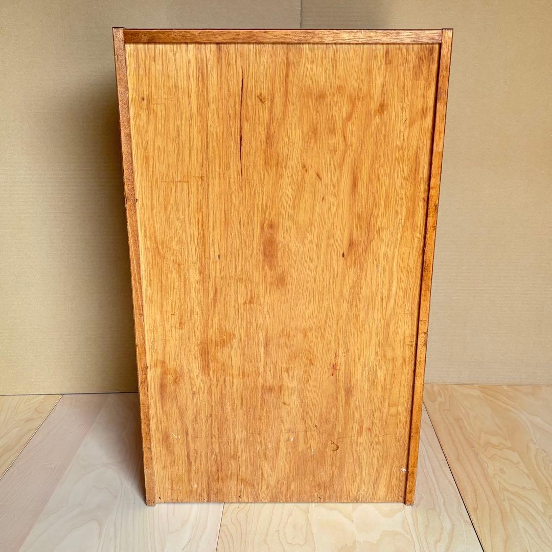 昭和レトロ レトロポップ チェスト 赤 白 整理棚 引き出し4段 タンス 木製