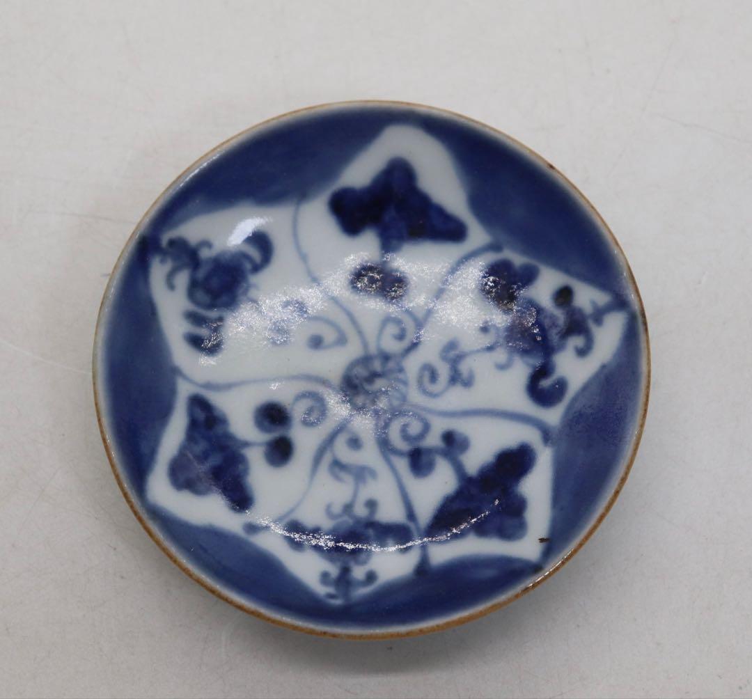 中国　明時代　清時代　小皿　小杯　レンゲ3点まとめ　アンティーク　送料込み901