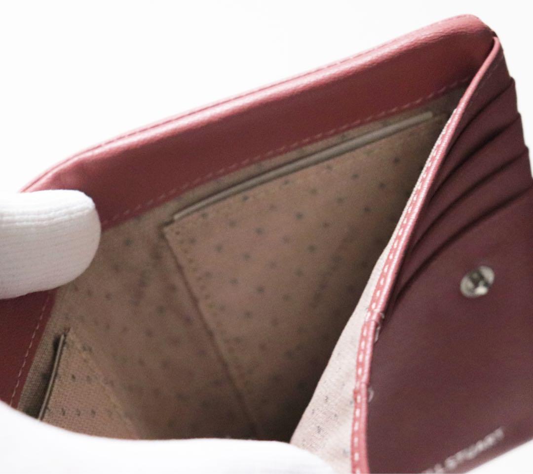 《ジル スチュアート》未使用 ハートチャーム付 やわらかレザーがま口2つ折り財布