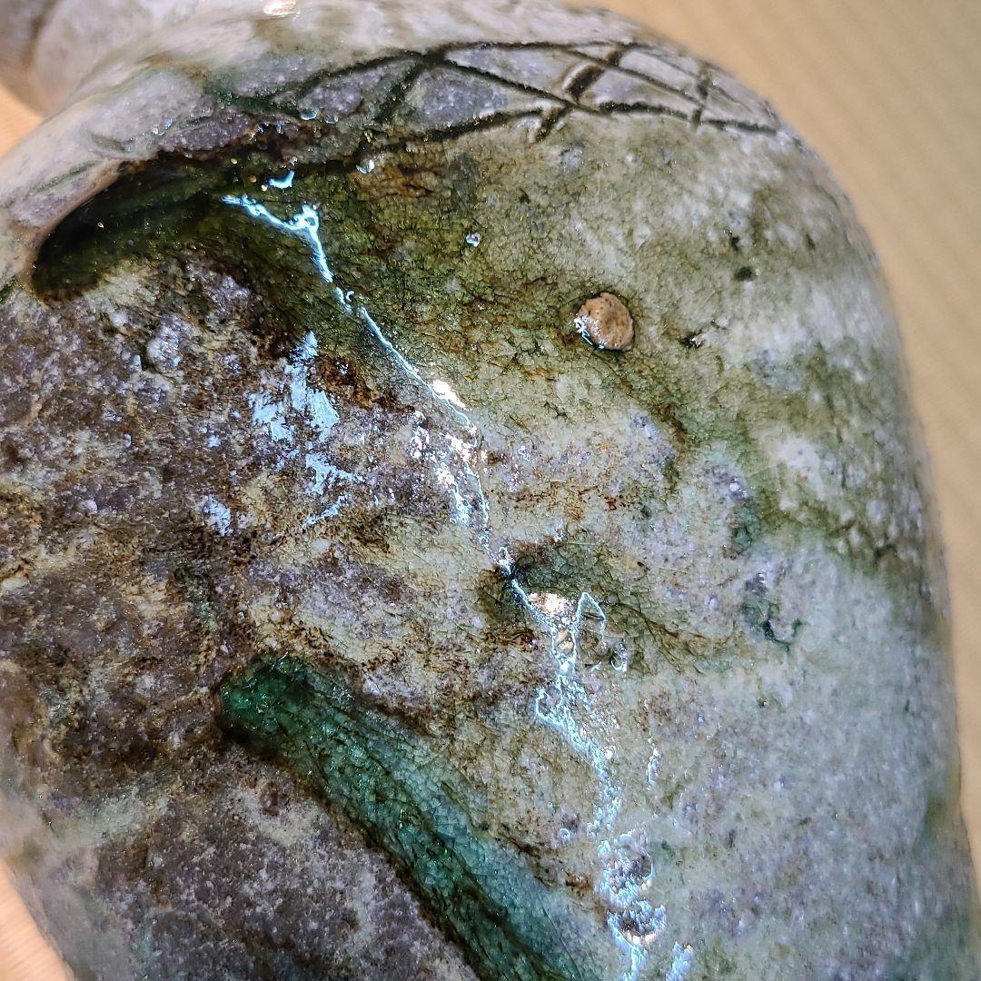 信楽焼 篠原希作 蹲壷 高さ7寸（約21cm） 共箱 本物保証