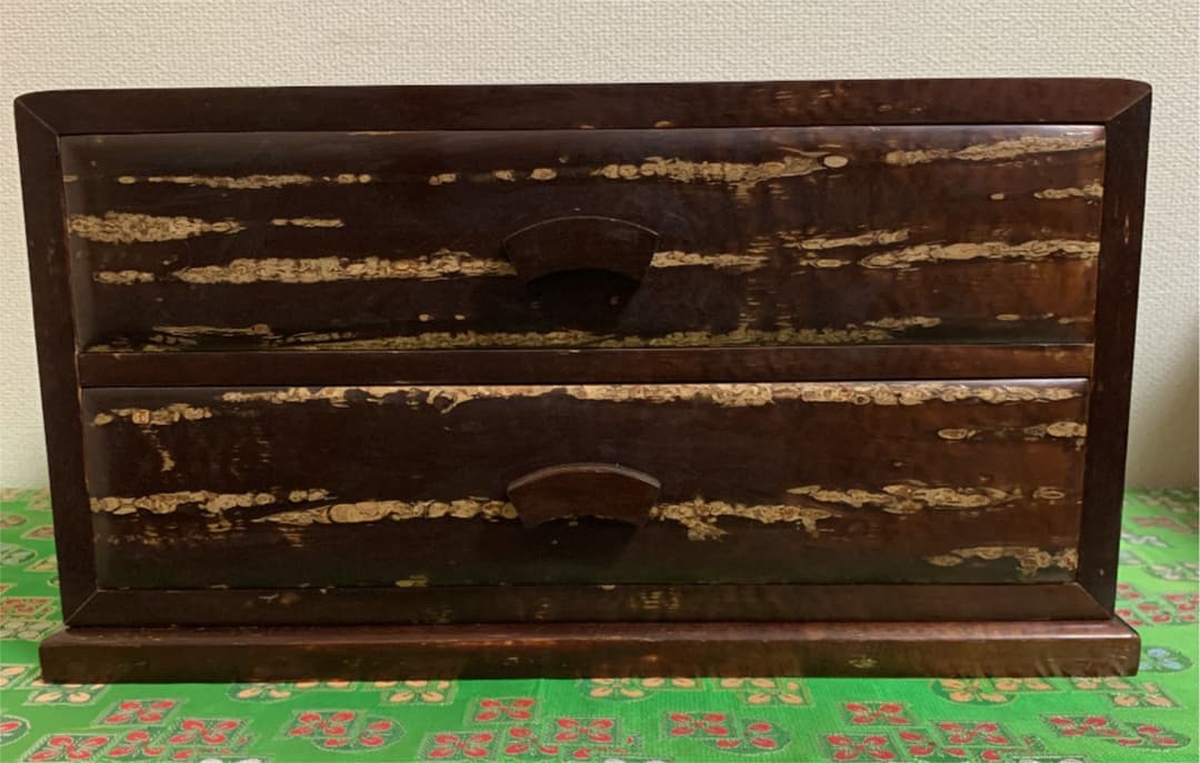 樺細工・総桐二段整理箱・1点物