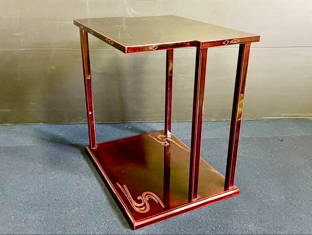 割引❣️「母」 鵬雲斎好 山雲棚 輪島塗 茶平一斎 裏千家 共箱 （93F①）