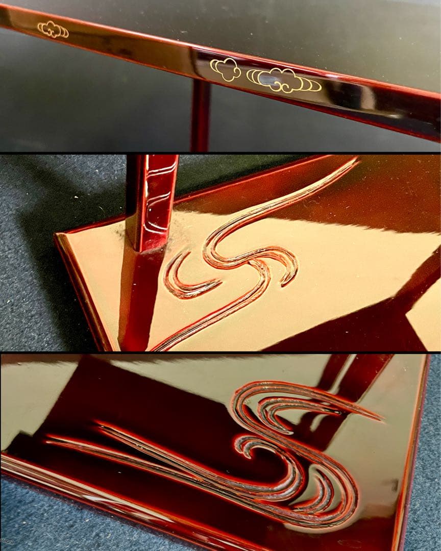 割引❣️「母」 鵬雲斎好 山雲棚 輪島塗 茶平一斎 裏千家 共箱 （93F①）