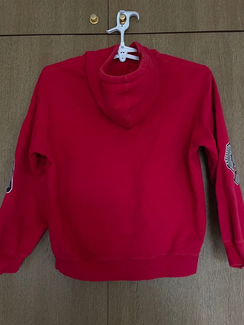 supreme_フーディー_レッド