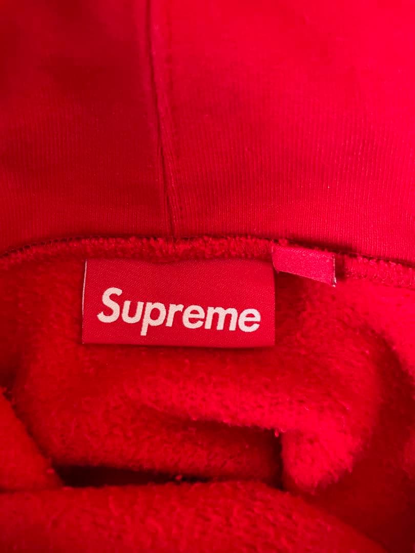 supreme_フーディー_レッド