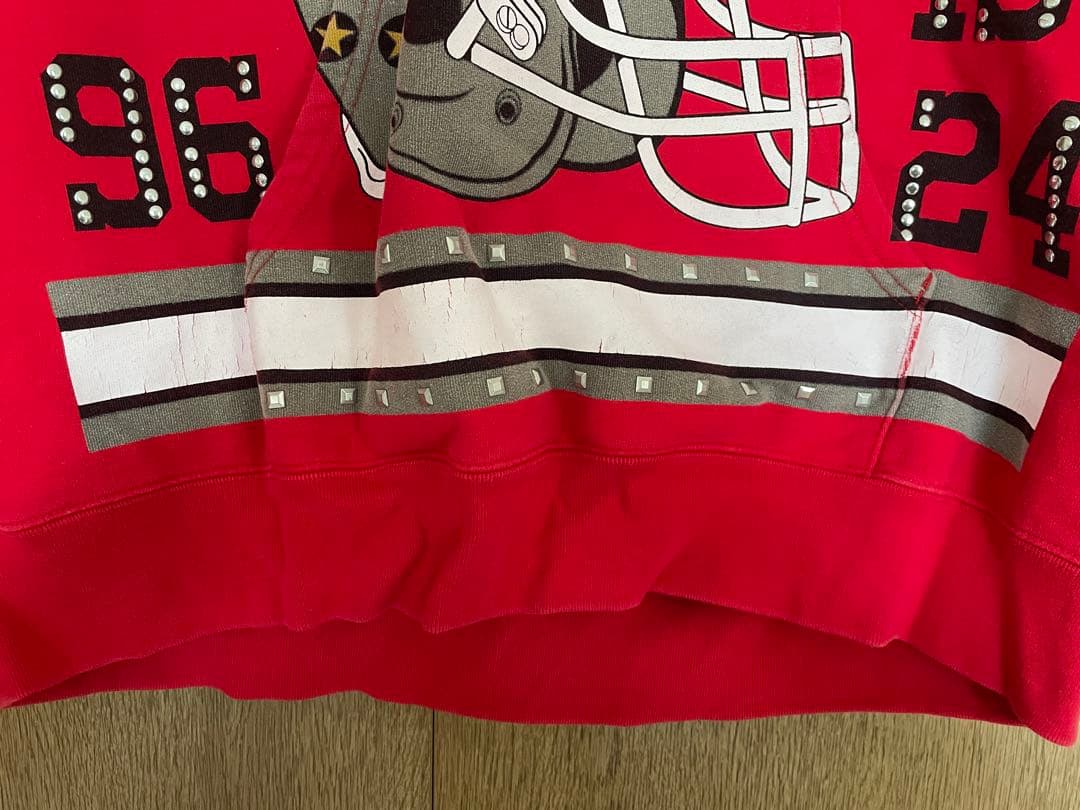 supreme_フーディー_レッド