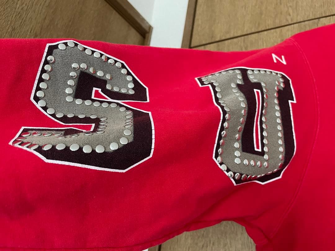 supreme_フーディー_レッド