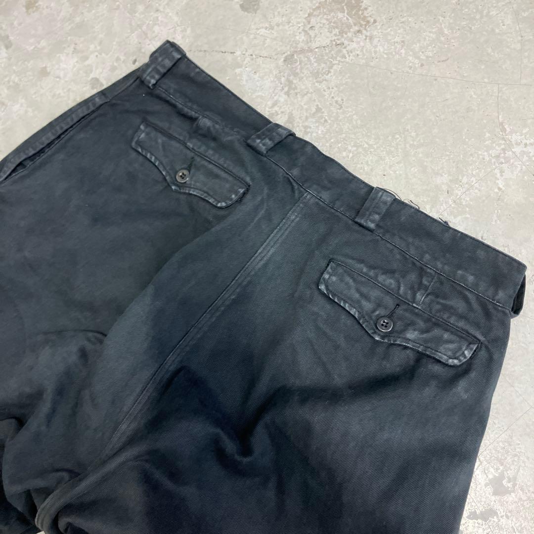 1950’s~ フランス軍　m52 黒染め　チノ　blackdye