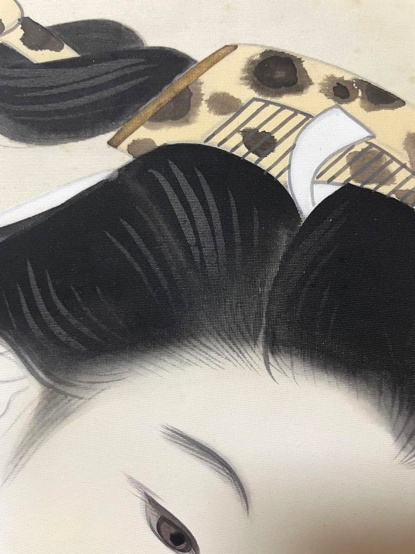 中村貞以 日本画 原画 約F8 絹本 貴重 真作保証 1点もの