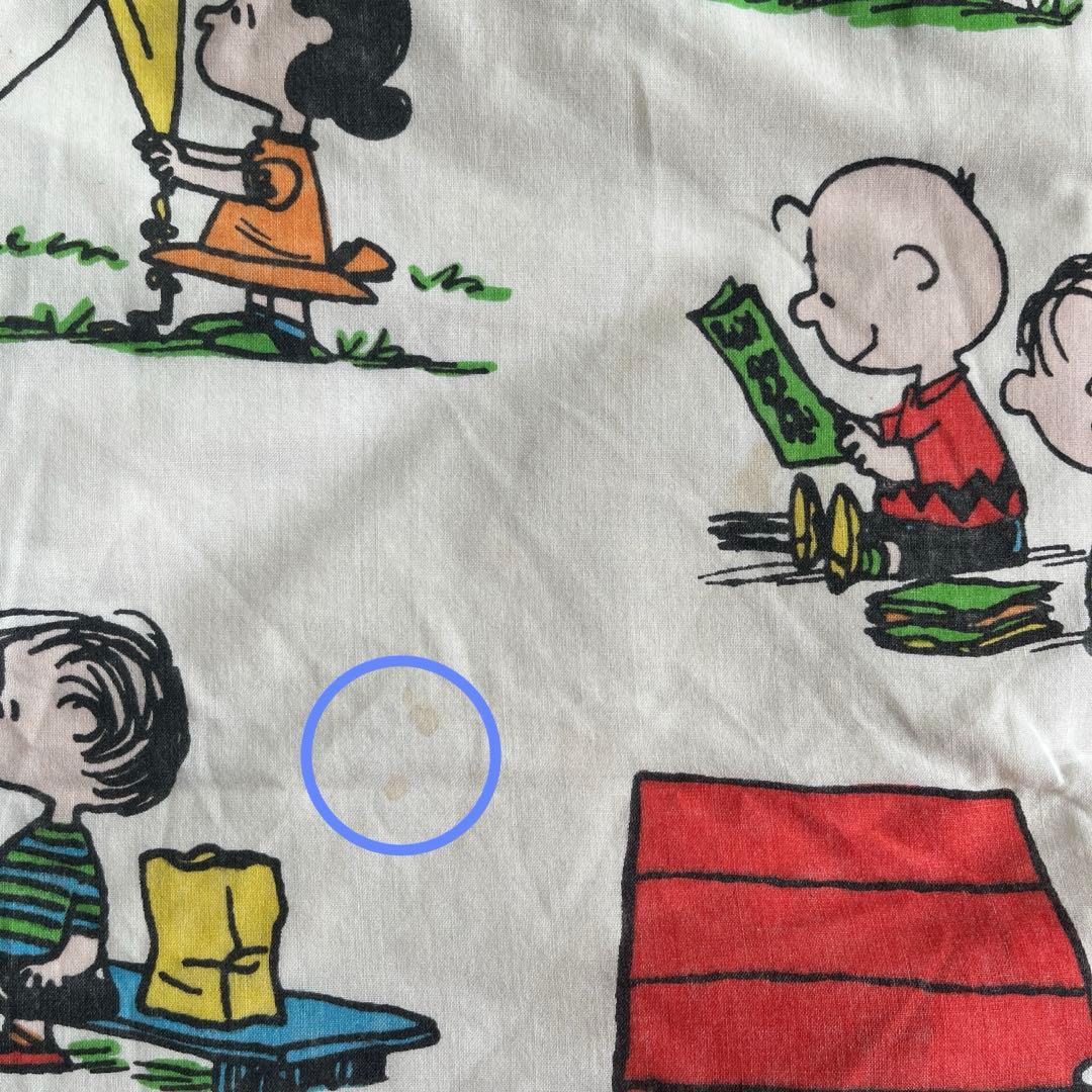 USA製70’sヴィンテージpeanuts snoopyシーツ フライングエース