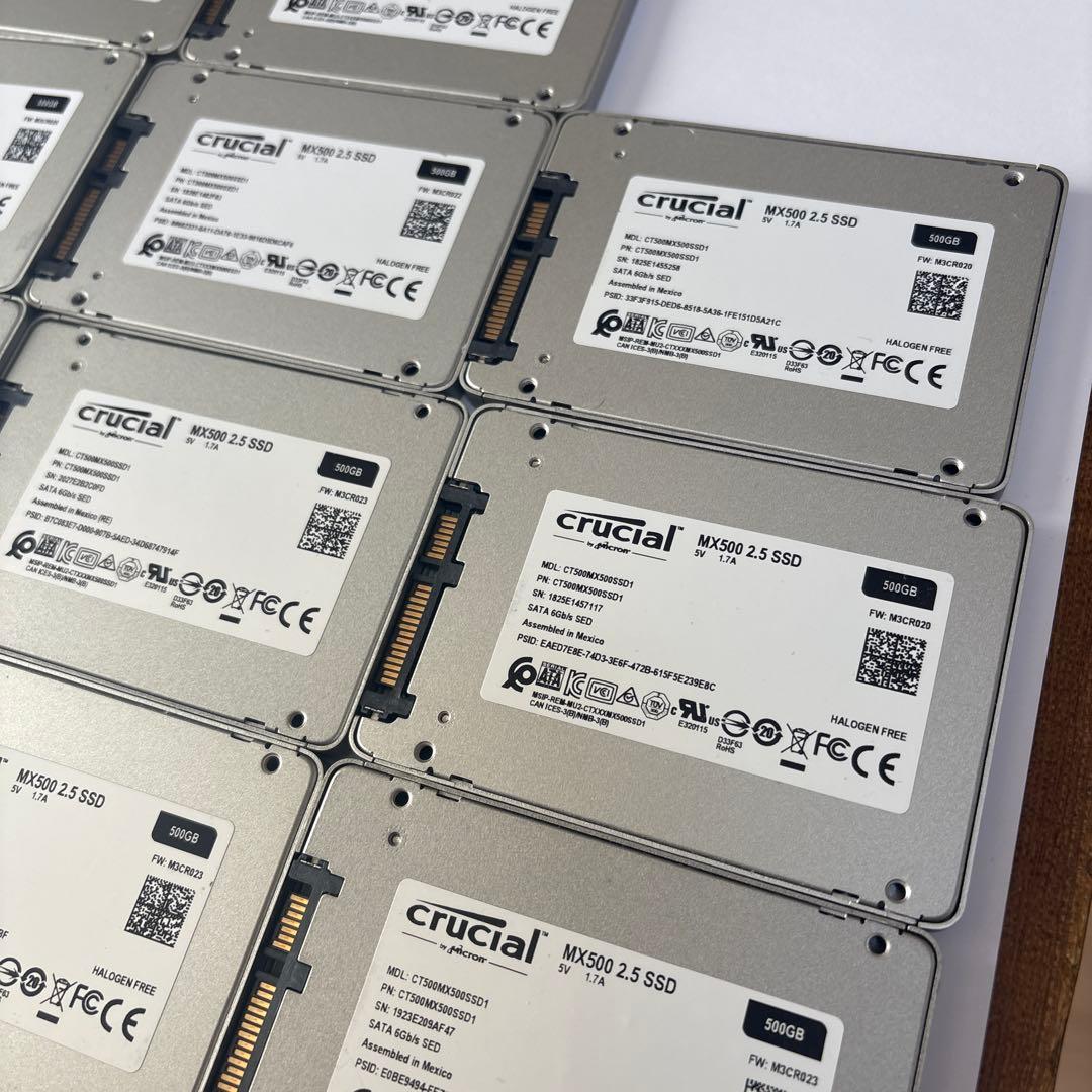 Crucial MX500 500GB SATA SSD 14個セット 現状品