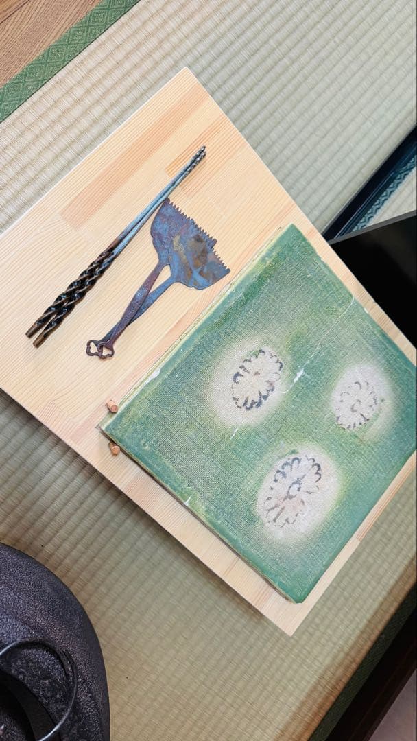 鉄製茶釜と木炭セット