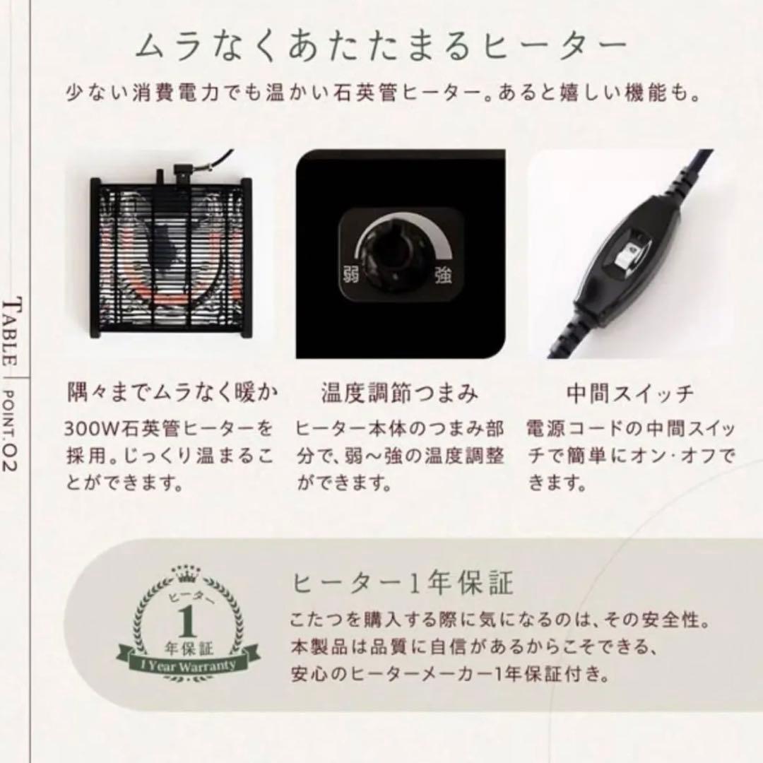 【★わい】RASIK 楕円形こたつ 2点セット 楕円形