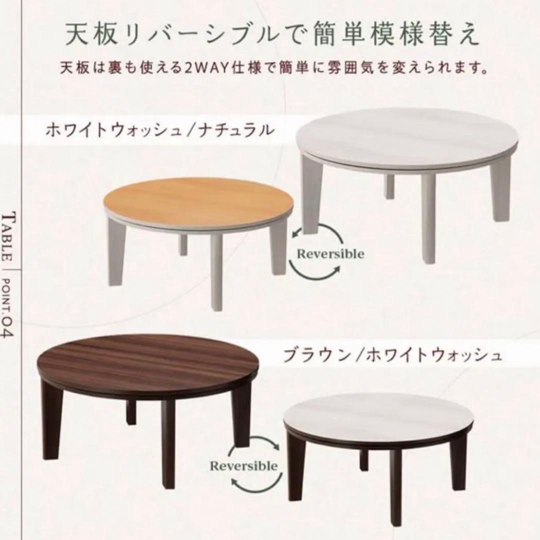 【★わい】RASIK 楕円形こたつ 2点セット 楕円形