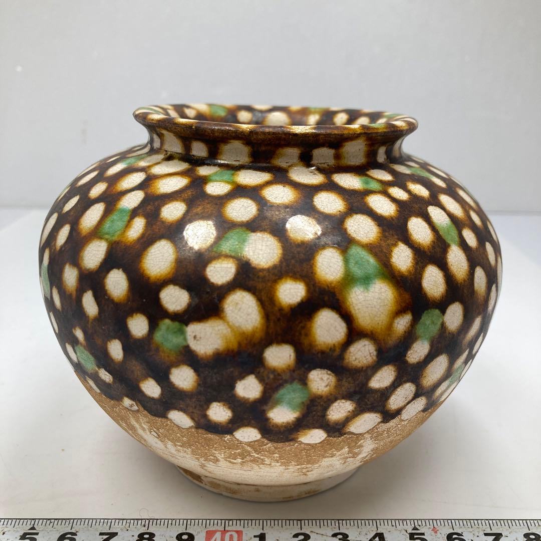 唐三彩　花瓶　タサチ　最大幅約13㎝　東里7-0131①