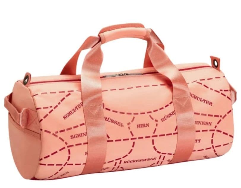 Porsche ボストンバッグ 地図模様 ピンク ピッグ