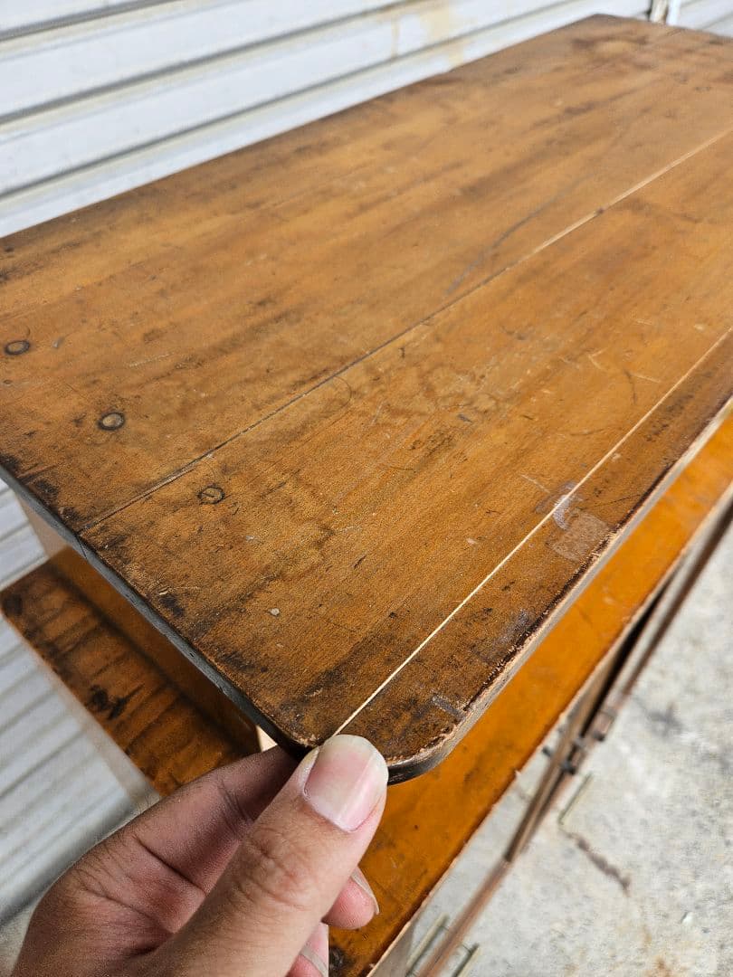 日本のアンティーク 古い木のガラスケース オープンラック 飾り棚 キャビネット