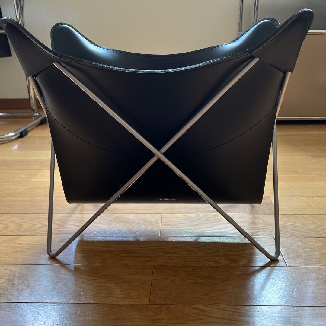 カリモク　karimoku マガジンラック　本革　レザー　BKF バタフライ