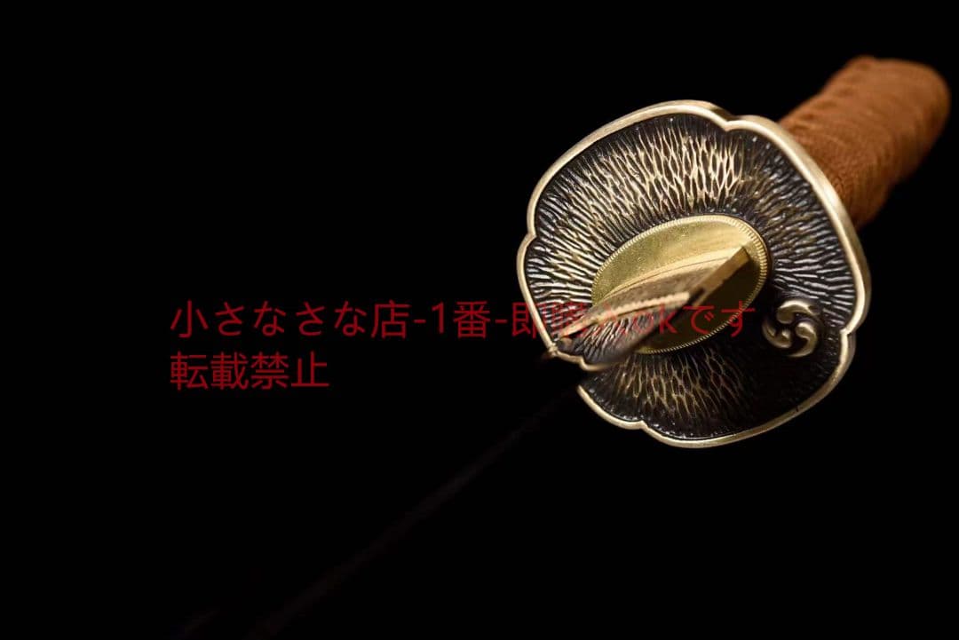 12寸自錬シマウマ模様焼きブルー短刀【源石】 古兵器 武具 刀装具 日本刀居合刀