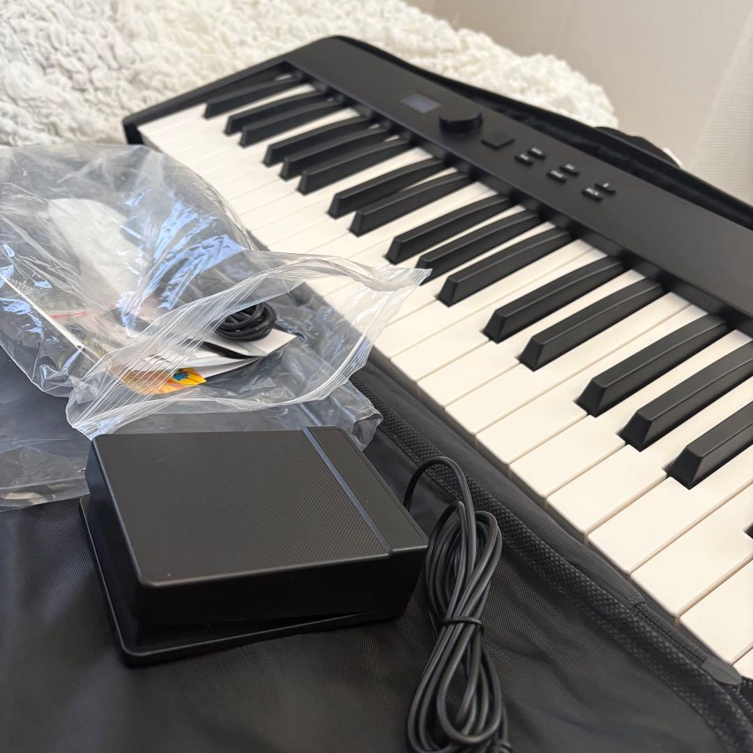 ポータブルキーボード 電子ピアノ 88鍵盤 折り畳み式