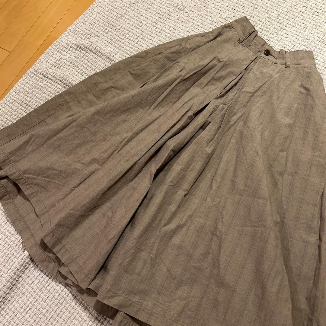 HARVESTY チェックカルメンキュロットブラウン