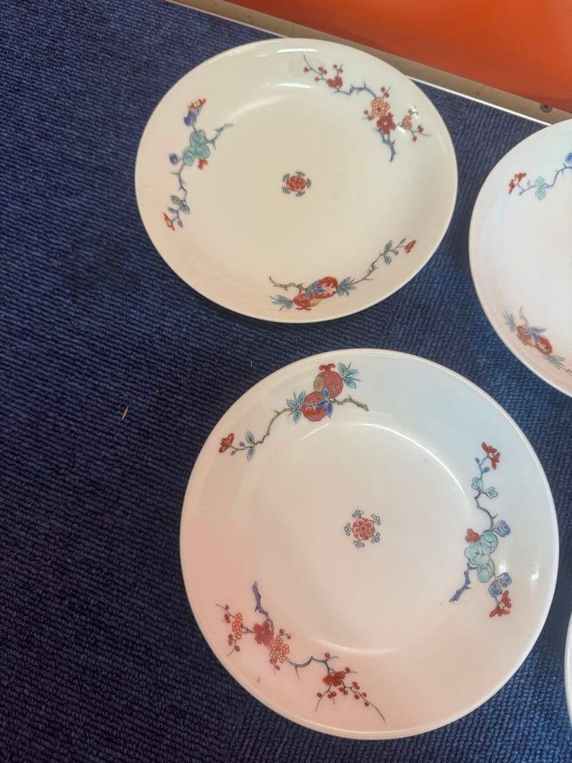 1889 酒井田柿右衛門　錦手中皿　5客　時代物