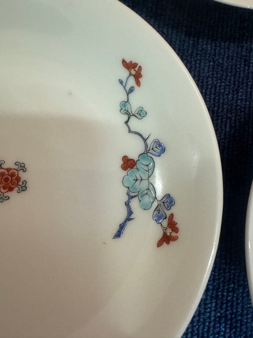 1889 酒井田柿右衛門　錦手中皿　5客　時代物