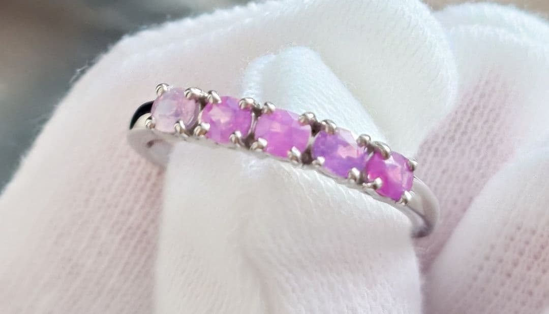 ネココネコ☆【Xmas︎!お値下げ】シルキーサファイア プラチナ リング