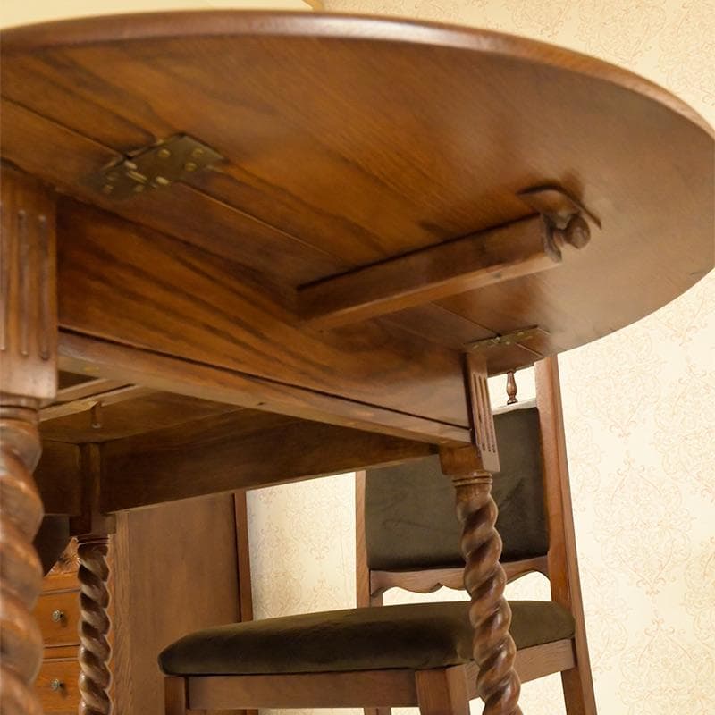 ダイニングテーブル 英国調　クラシック家具 伸長式　バタフライテーブル