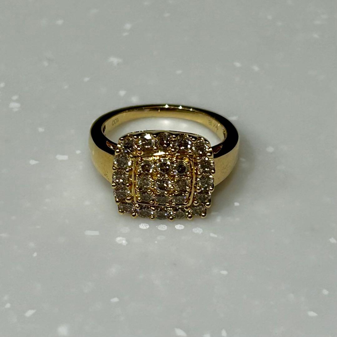 gstv リング ブラウンダイヤ K18