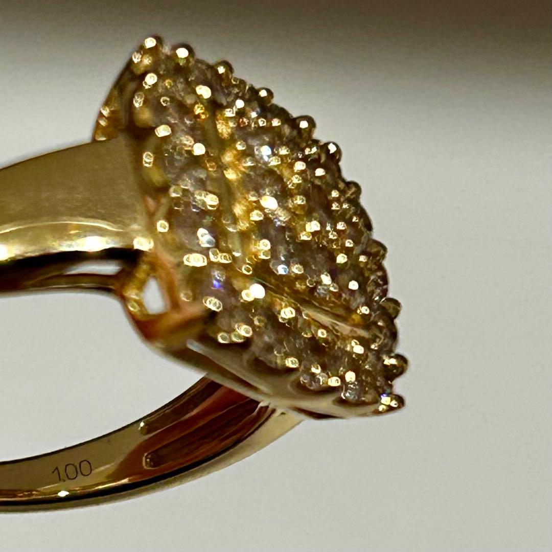 gstv リング ブラウンダイヤ K18