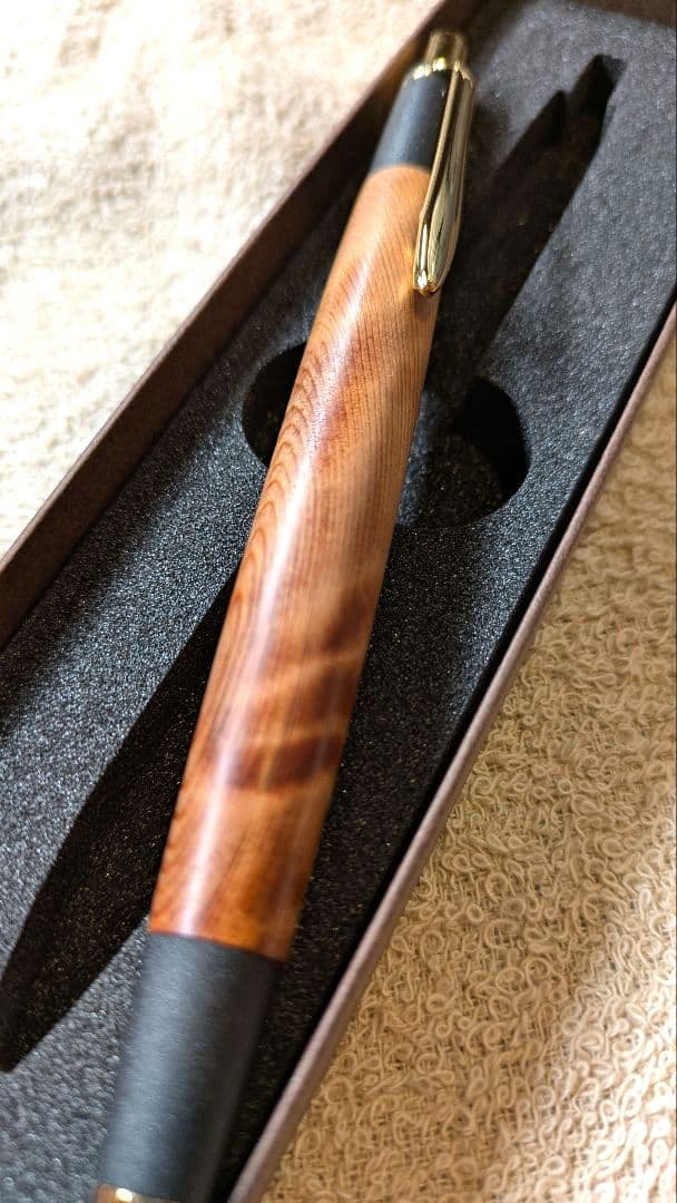 ボナンペン　屋久杉(虎杢)　ボールペン
