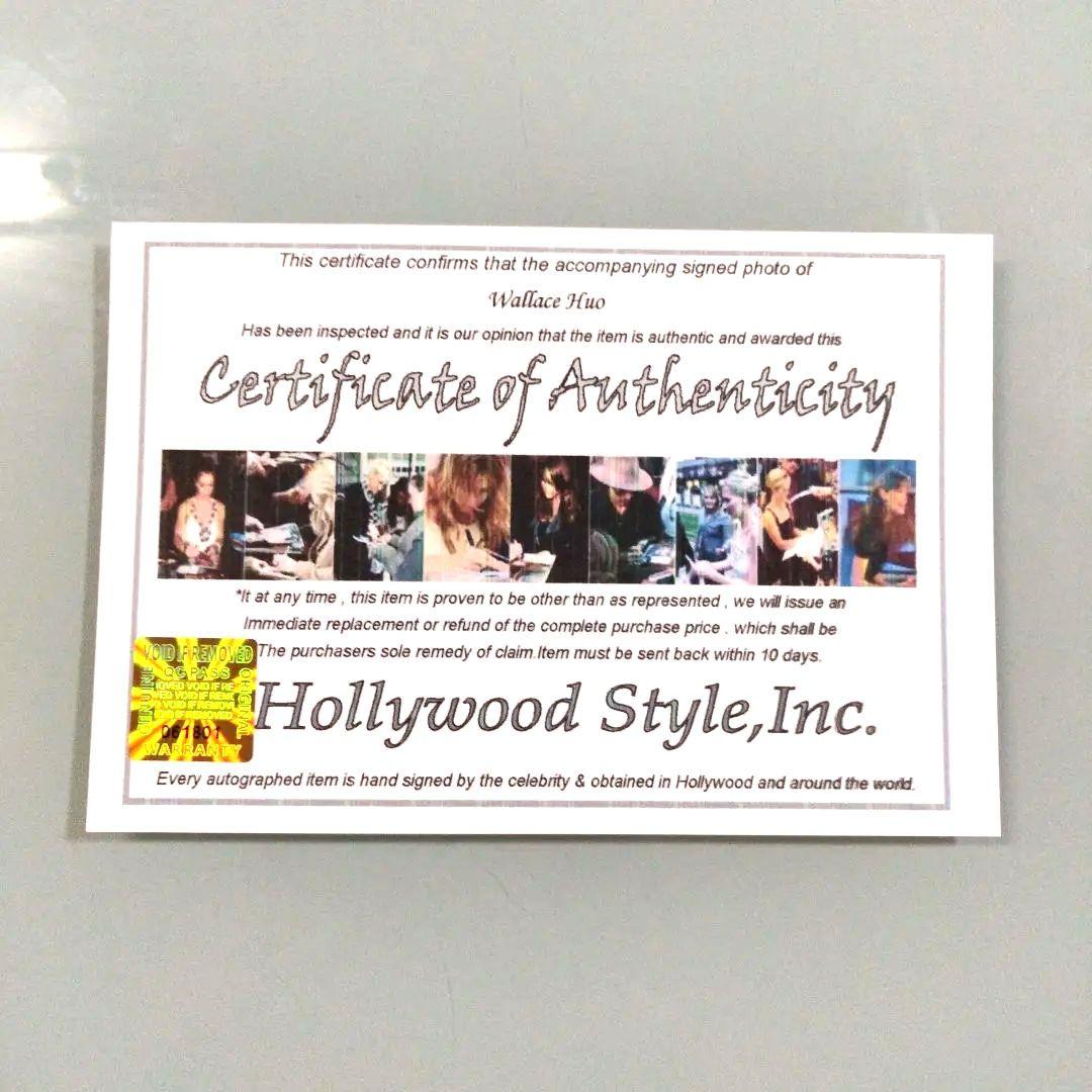 ウォレス・フォ直筆サイン入り2Lサイズ写真…Wallace Huo