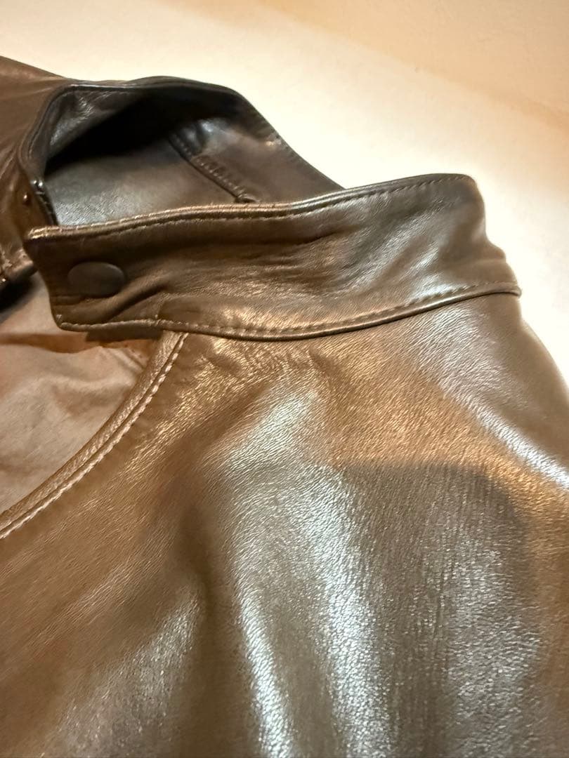 EMMETI ダークブラウン レザージャケット