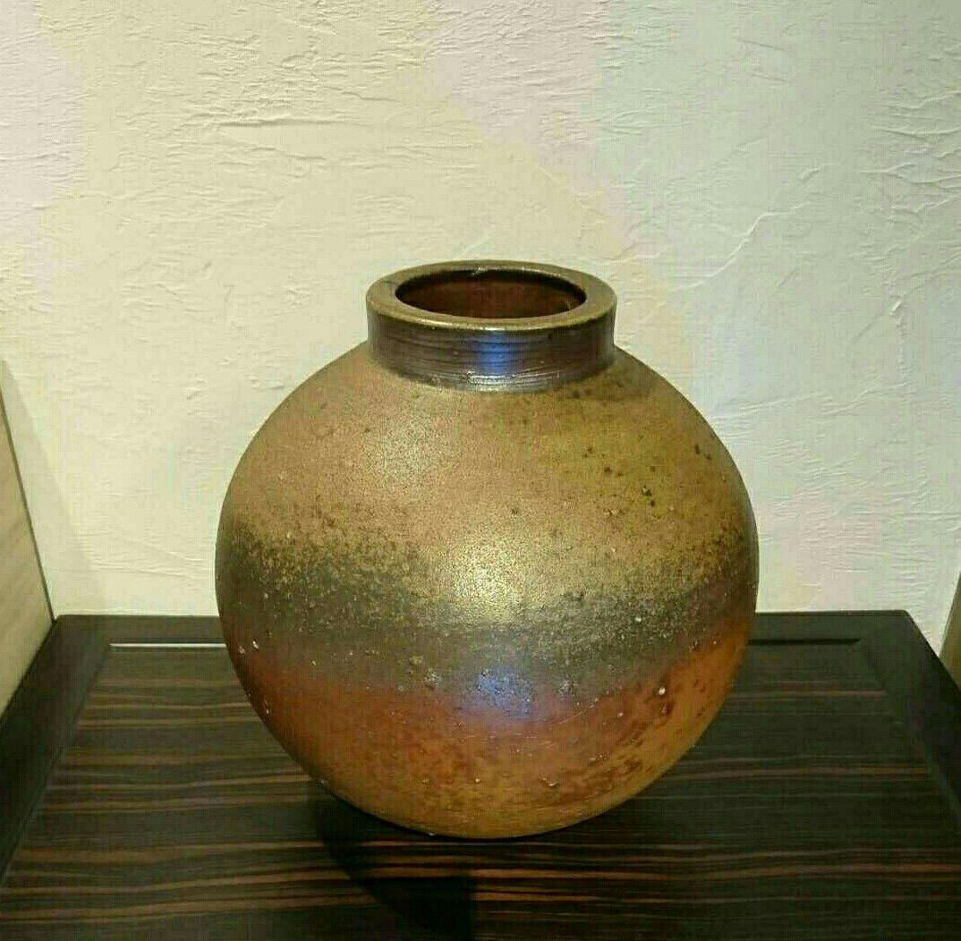 備前焼 松井與之 壺