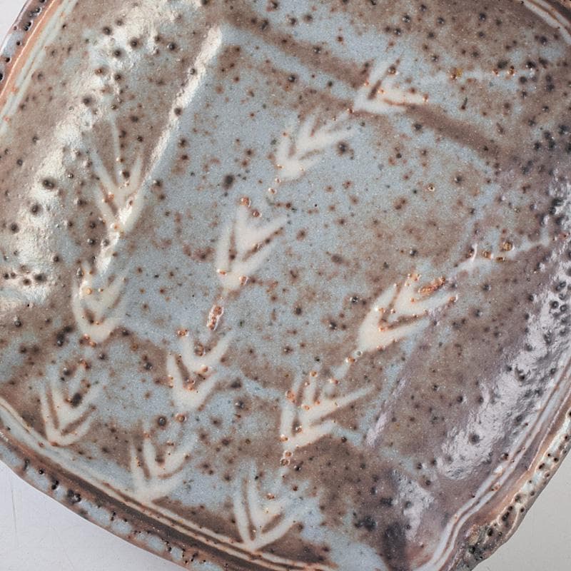 和食器　美土里窯　鼠志野　草文　向付　五客　共箱　M　R9246B